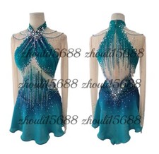 New ice figure skating dress Baton rotating dress custom size