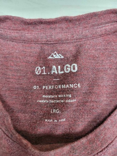 01.Algo Performance Long Sleeve Men's Size Large Red - Picture 2 of 8