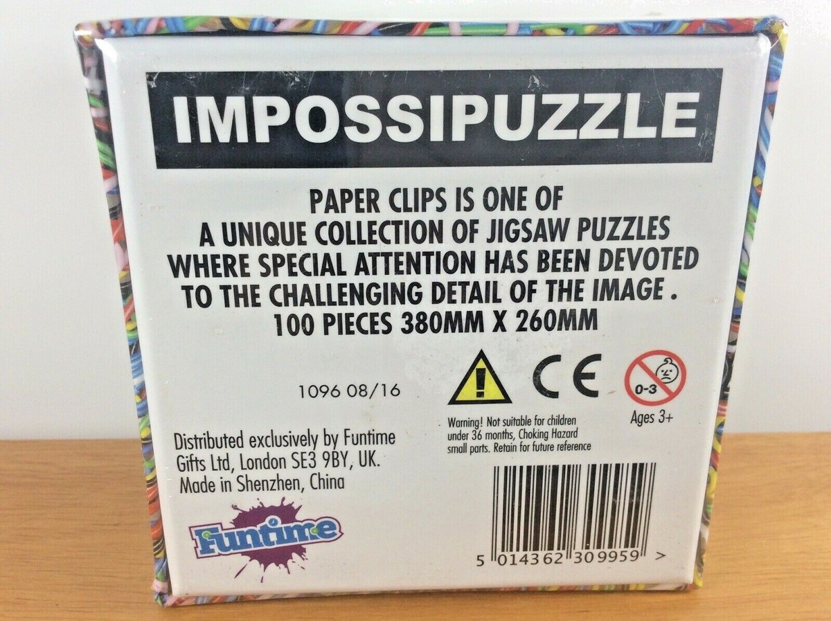 Impossipuzzle PaperClips Jigsaw Puzzle 100 Pc Mini 380mm x 260 mm