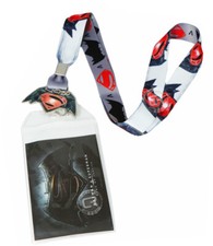 Batman v Superman Dawn of Justice Logo Lanyard with ID Holder  Charm Official