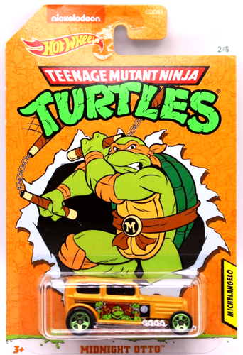 Hot Wheels 2018 Teenage Mutant Ninja Turtles #2 Midnight Otto yellow green5spk's