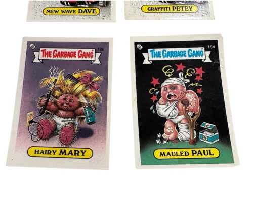1985 Garbage Gang Cards x 8 Petey Mary Paul Gary Dave Stevie Liz Robbie - Picture 4 of 6