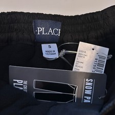 The Childrens Place Unisex Kids Size 5 Fleece Lined Insulated Black Snow Pants