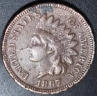 1867 INDIAN HEAD CENT - FINE Details
