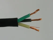 15 ft 16/3 SJOOW SJO SJ Black Rubber Cord Outdoor Flexible Extension Wire/Cable