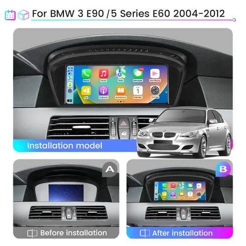 8.8" Android 13 For BMW E60 E61 E90 E91 CCC Car Stereo CarPlay GPS Navi Radio BT - Picture 2 of 13