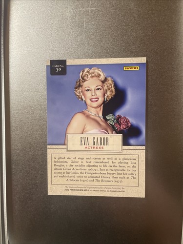 Eva Gabor 2013 Panini Golden Age MUSEUM AGE RELIC Memorabilia - Picture 6 of 6