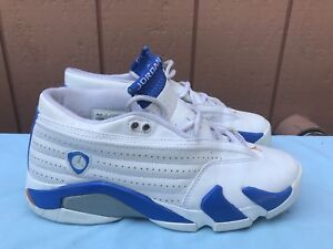 jordan 14 blue and white