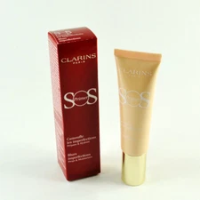 Clarins SOS Face Primer Base #02 Peach: Blurs Imperfections - Size 30mL / 1 Oz.