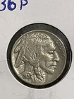 1936 P Buffalo Nickel In Nicer Condition Look!  Free Shipping!