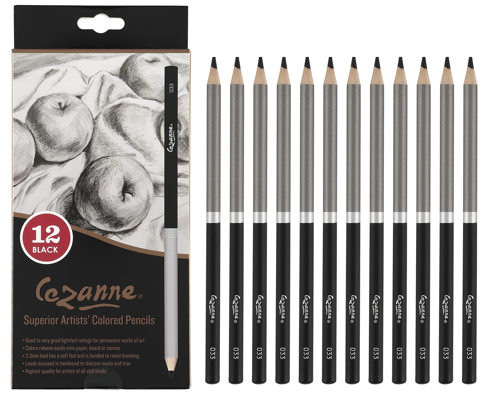 S Black Set Of 12 - Highly-pigmented