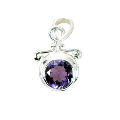 excellent Amethyst 925 Sterling Silver Purple Pendant Natural gemstones US gift