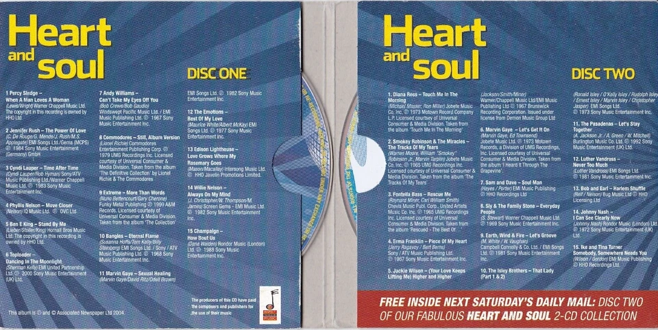 HEART AND SOUL ( DAILY MAIL Newspaper Double Album ) - Bild 2 von 3