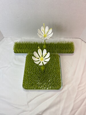 Boon Grass Baby Bottle Counter Top And Travel Drying Racks With Two Flowers