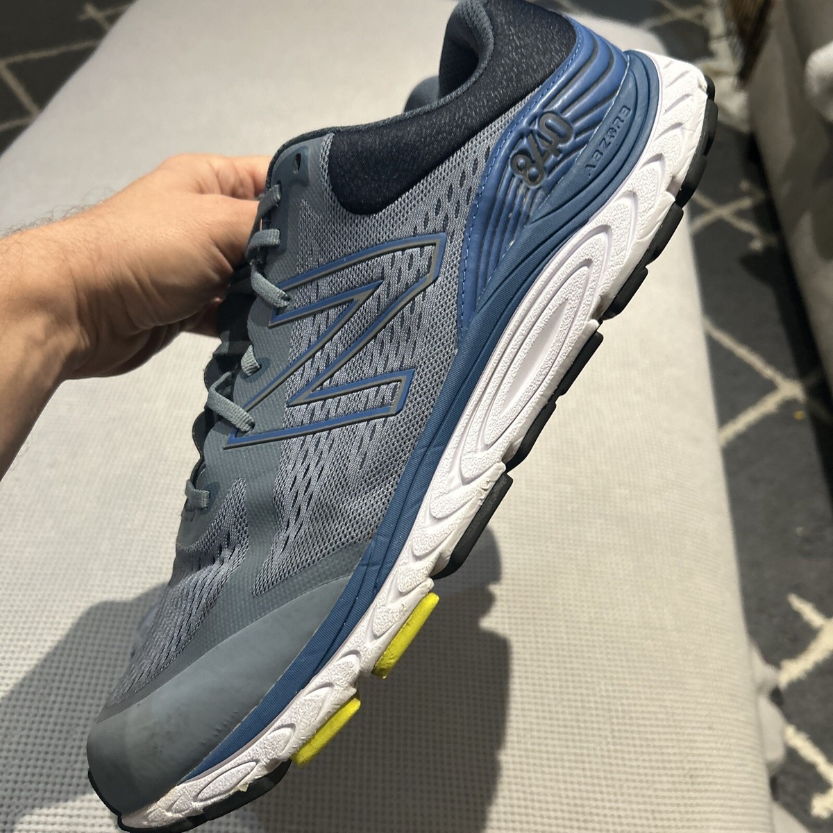 New Balance 840 v5 Running Shoes Men’s 8.5 D Grey Blue White M840LB5 Men main image 3
