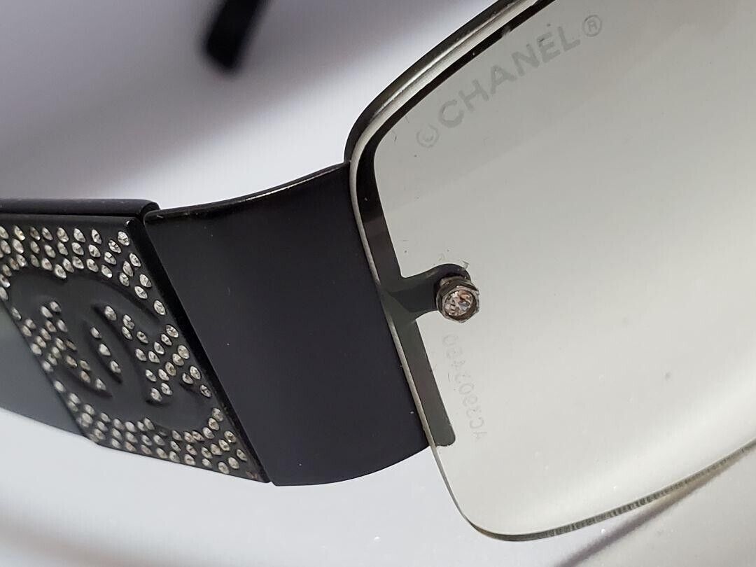 CHANEL 4117-B Side Logo Rhinestone Unisex Sunglasses | eBay CHANEL 4117-B Side Logo Rhinestone Unisex Sunglasses | eBay