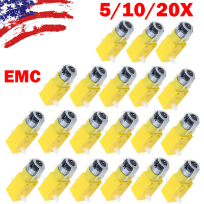 5/10/20x Gear Motor For  Smart Car Gear / TT Motor Robot DC3V-6V 1:48 US