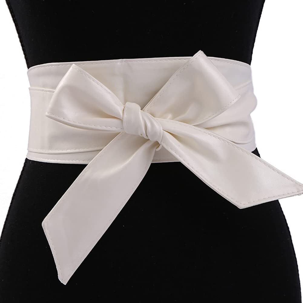 Wide Elastic Women Bow Waist Wrap Belt for Ladies Ribbon  display picture 1