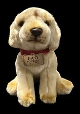 FAO Schwarz 1005982 Golden Labrador Puppy Dog Toy Plush 10  NEW