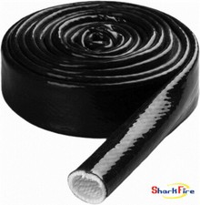 Heat Shielded Fire Sleeve Thermo Silicone Coated Fiberglass Tape For Hose Lines