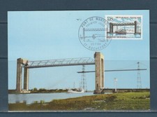 carte   1er jour  le pont de Martrou  17 Rochefort    1968