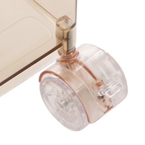 360° Rotating Storage Cabinet, Bedside Cabinet With 5 Tiers, Clear Khaki - Picture 13 of 15