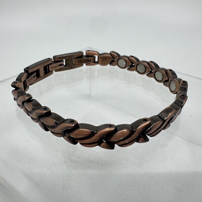 Rainso Magnetic Healing Therapy Brushed Copper Magnet Bracelet