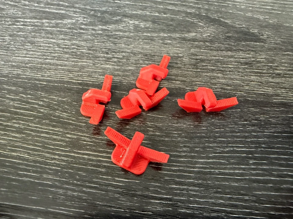 Losi Micro B Body Clip, holder, fastener, 5 pack, 3D Printed PETG *RED* - Image 2 of 2