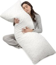 Body Pillow for Adults, Memory Foam Long Bed Large, White