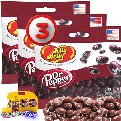 (3 PACK) Dr. Pepper Jelly Beans - 3.5 Oz Each - Bulk Individually Bagged Shareab