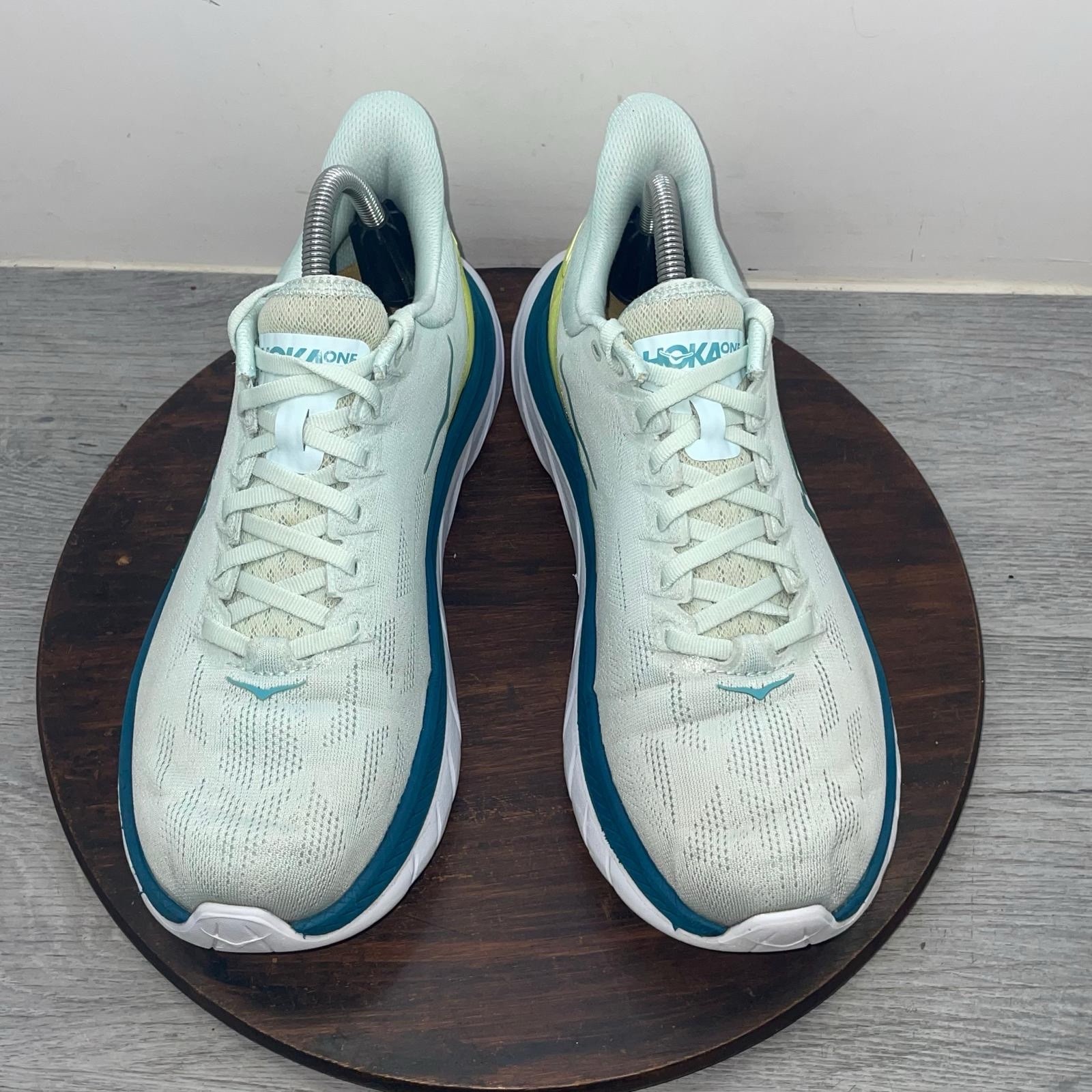 HOKA One One Mach 4 Running Shoes Mens Size 9.5 D Blue Glass/Evening Primrose thumbnail 6