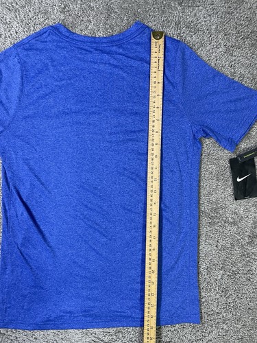 NIKE DRI-FIT Athletic Shirt Blue Orange YOUTH XL SWOOSH LOGO Short Sleeve New - Picture 12 of 12