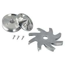 Aluminum Single-groove Alternator Pulley Wnose Cover Fan For Gm Chevy Bbc Sbc
