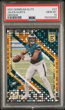 2021 Panini Donruss Elite Jalen Hurts Orange /49 PSA 10