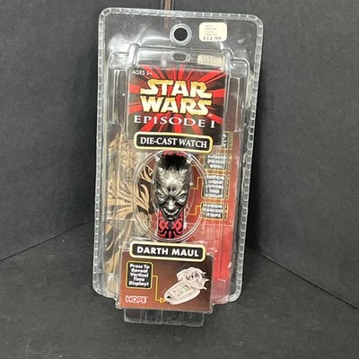 Star Wars Episode 1 DARTH MAUL Die-cast Watch Brand New & Sealed