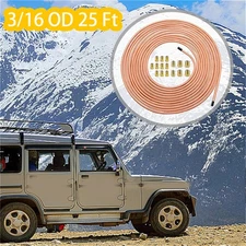 Copper Nickel Brake Line Tubing Kit 3/16 OD 25 Ft Coil Roll all Size Fittings US