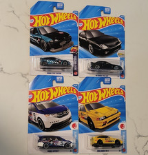 Hot Wheels Honda Lot of 4 1:64 Diecast Civic Custom Odyssey '98 Prelude CR-X