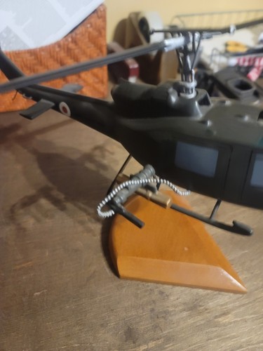 Huey UH-1C Hog Helicopter Desk Top Display Wood Model Wooden Stand Rare - Picture 4 of 8