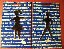 WC Schild Frau + Mann 10,5 cm Aluminium  schwarz
