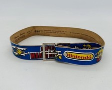 Vintage 1988 Nintendo Super Mario Bros Leather Belt Lee Made In USA 20-22 RARE