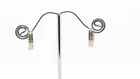 Women's half hoop earrings stud earrings yellow gold two-tone 585 14K