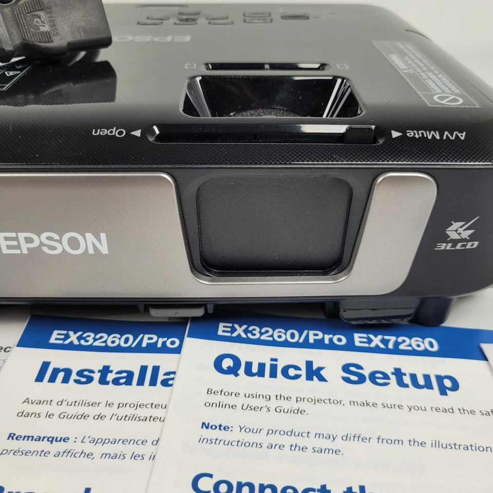 Epson Pro EX7260 3LCD WXGA Wireless Projector HDMI Model H845A Eco W/Remote  - Image 3 of 4