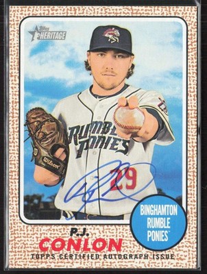 2017 Topps Heritage Minor League #ROA-PC P.J. Conlon Auto Autographs (B3)
