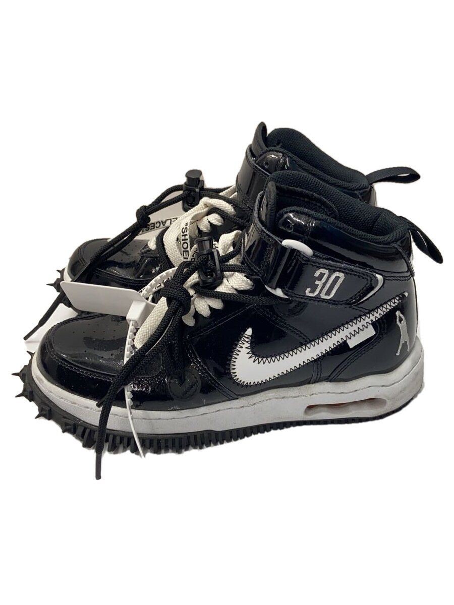 OFF WHITE X NIKE Nike High Top Sneaker Off White X Air Force 1 Mid_Off White Mid 24 cm BLK usate