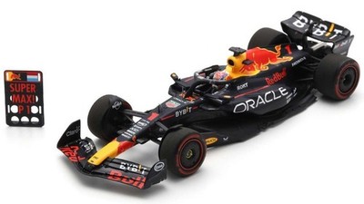 Spark Model RED BULL RB19 N.1 WINNER BELGIAN GP 2023 W/PIT BOARD MAX VERSTAPPEN