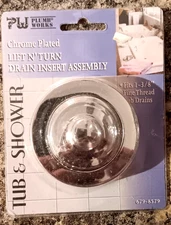 PLUMB WORKS Chrome Plated Lift and Turn Tub & Shower 1-3/8 Drain Insert Assembly