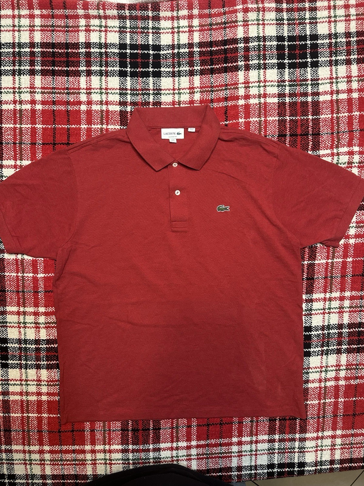 red Lacoste classic fit 100% cotton pique polo shirt Size XL