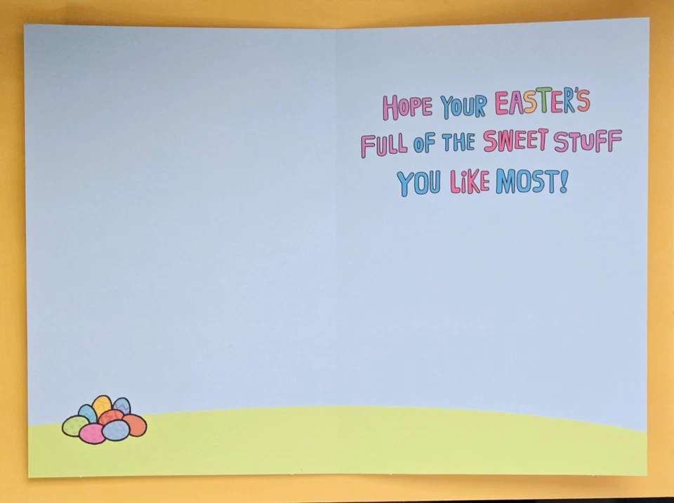 Tarjeta de felicitación de gran formato Snoopy nieto feliz Pascua (+ sobre 5,5x8").  Foto 3 de 4