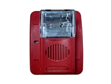 Gentex GEC24-15/75WR Fire Alarm Horn Strobe Wall Red w/ Mounting Plate