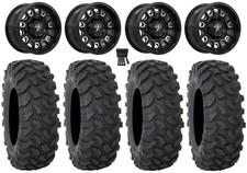 MSA Commander 15" Wheels Gloss Black/Milled 37" XTR370 Tires Polaris RZR